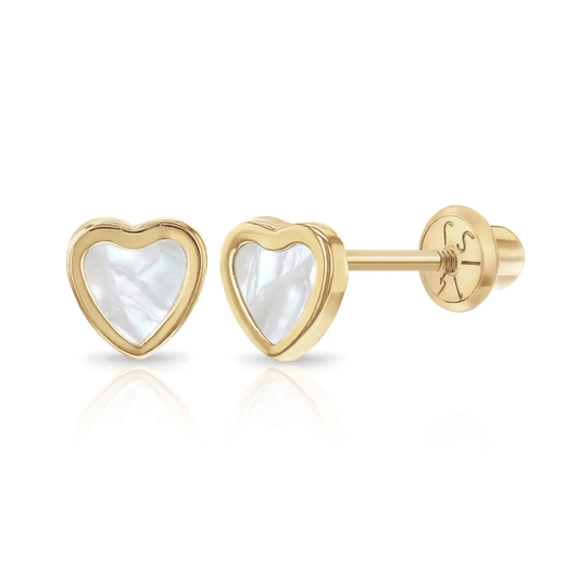 Earrings - Baby Mother Of Pearl Heart Earring