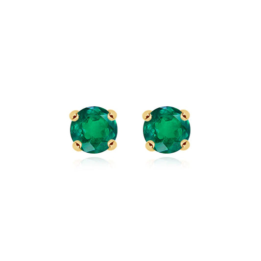 EARRING - SOLITAIRE EMERALD STUDS