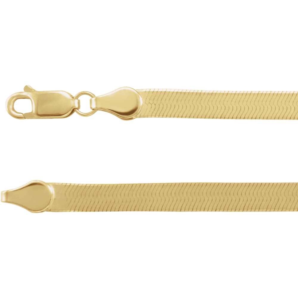 14K 4.6 mm FLEXIBLE HERRINGBONE  CHAIN