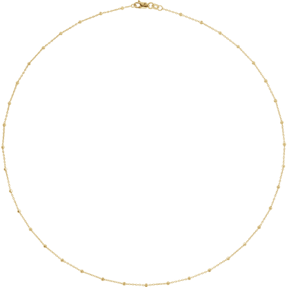  14K GOLD BALL SEGMENT CHAIN