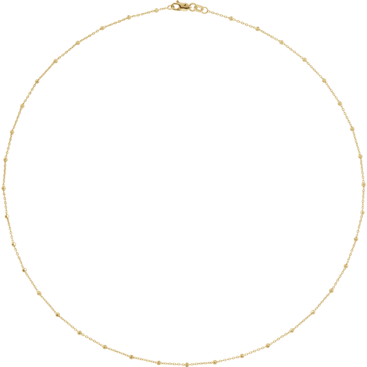  14K GOLD BALL SEGMENT CHAIN