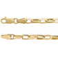 14K Yellow 3.9 mm Puffed Oval Cable Chain