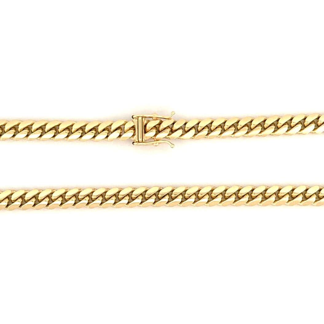 14K Solid Gold Cuban Link Chain - 6mm