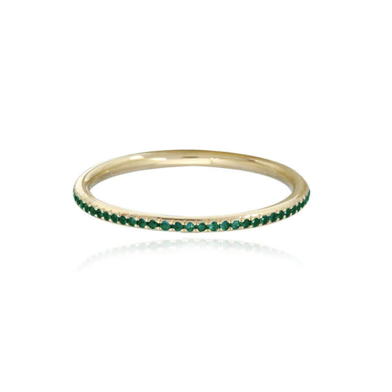 Gemstone Eternity band emerald amandas jewelry