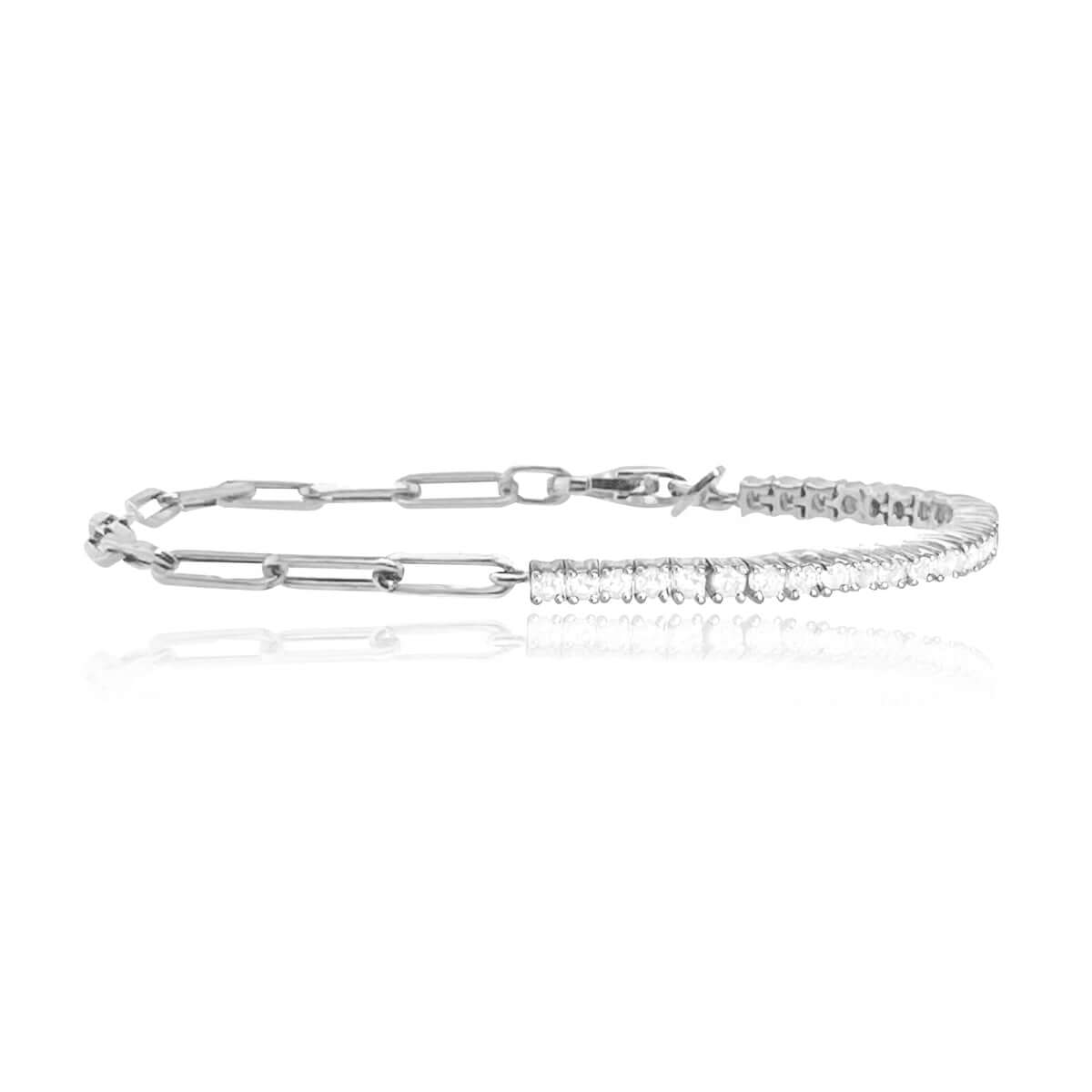 Half diamond tennis bracelet online