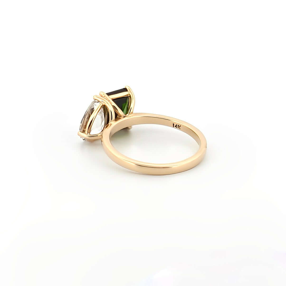 Two-Gemstones Gold Ring un