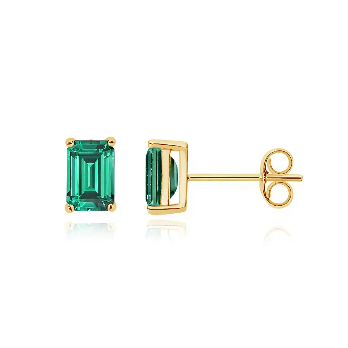 EARRING - CLASSIC EMERALD STUDS