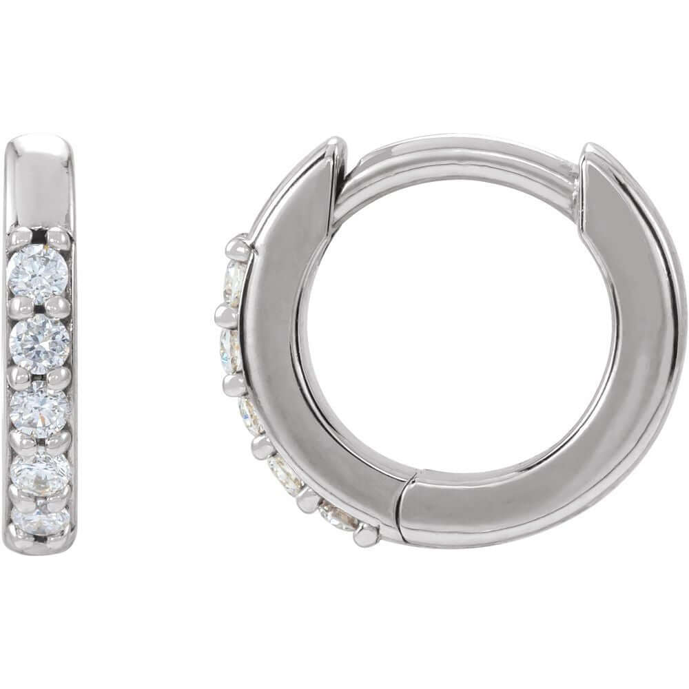 Earrings - Diamond 10 mm Hoop