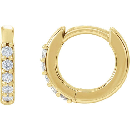 Earrings - Diamond 10 mm Hoop