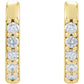 Earrings - Diamond 10 mm Hoop