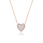 Necklace - Large Pave Outline Stone Heart